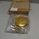 12 Pcs Ornament Display Stand 6 Inch Iron Hanging Stand Christmas Ornament Hanger Holder Decoration Display Holder Hook for Glass Globe Air Plant Terrarium Table Decor (Gold)