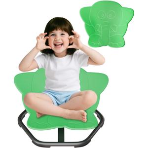 Spinning Chair for Autistic Kids, Sit and Spin, Sensory Toys for Kids with Autism, Toddlers & ADHD Children, Sensory Products Swivel Chair, Dark Green