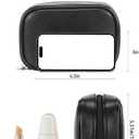 RIGHT AWAY Small Makeup Bag for Purse, Travel Cosmetic Bag Organizer for Women, Cute Make Up Pouch Waterproof Toiletry Bag with Zipper, Portable Makeup Case Skincare Bag for Travel Accessories (Black)