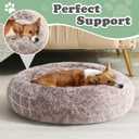 JOLLYVOGUE Dog Bed, Calming Anti-Anxiety Large Dog Bed, Fluffy Donut Cushion for Medium and Large Pets (27")