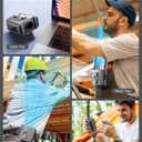 coldSky Portable Waist Fan, 10000mAh Rechargeabl with LED Display & 60H Runtime, 11000RPM Brushless Motor Shirt Fan, 5 Speeds for Outdoor Work, Camping, Farm, Jobsite (Gray)