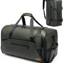 Garment Bags for Travel,45L Carry on Convertible Garment Duffle bag for Men Women - 3 in 1 Hanging Suit Travel Bag with Shoulder Strap (Green)