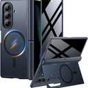 MOBOSI for Samsung Galaxy Z Fold 7 Case with Privacy Screen Protector, [Compatible with Magsafe], [Built-in Kickstand & Full Body Hinge Protection] Magnetic Slim Phone Case for Z Fold7, Jet Black