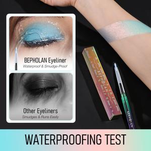 BEPHOLAN Pink Blue Eyeliner Pencil,2-in-1 Color Waterproof Glitter Gel Eye Liner Highligter,Mermaid Korean Makeup Waterline Eyeliner,Smudge Proof (FAIRY TALE)