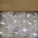OCTERIC 30Pcs Christmas Iridescent Ornaments Balls, 2.4" Transparent Plastic Ornaments with Removable Silver Cap Hanging Cords for Xmas Holiday Home Party Decor DIY Crafts