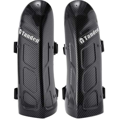 Tanden Ski Shin Guards for Skiing Pro Shield, Racing Ski Shin Pads for Skiing & Snowboarding, Premium High-Impact Protection with Adjustable Straps & Durable Shell, Large