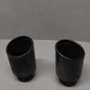 Pack of 2 Black Exhaust tip - 2.25" ID x 3.5"OD x 6.25"L -Double Wall Weld On Muffler Tail Pipe Stainless Steel Black Coated
