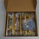 Ravinte 30 Pack 4 inch Hole Center Gold Cabinet Handles Kitchen Cabinet Handles Brushed Brass Cabinet Pulls 6-3/8" Overall Length