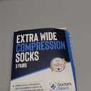 Doctor's Select 3 Pairs Plus Size Compression Socks Wide Calf - Up to 6XL | 20-30 mmHg Compression Socks for Women Wide Calf (XX-Large, 1 Pair Black, 1 Pair Grey, 1 Pair Navy)