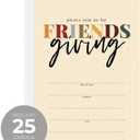 Canopy Street Friendsgiving Polka Dot Invitations / 25 Fill In Fall Thanksgiving Friends Potluck Invites With White Envelopes / 5" x 7" Modern Autumn Party Or Event Invitations/Made In The USA