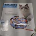 Cat Puzzle Toys Games Level 3 in 1 with Track Balls, Feather Teaser & Treat Feeder | Non-Slip Base | Mental Stimulation Enrichment for Indoor Cats | Kitty Gift, Green