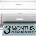 HP DeskJet 2855e Wireless All-in-One Color Inkjet Printer, Scanner, Copier, Best-for-home, 3 month Instant Ink trial included. This printer is only 2.4 ghz capable. (588S5A)