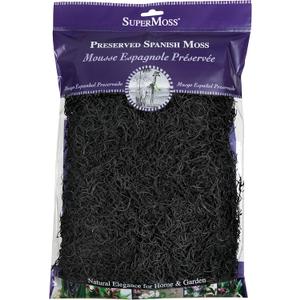 SuperMoss (26973 Spanish Moss Preserved, Black, 8oz (8.00 Ounce (Pack of 1))