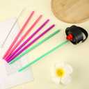 2 x 6pcs Replacement Straws for Hydro Flask Wide Mouth Bottle 32oz, BPA-Free Reusable Plastic Straws for Hydroflask 18/40/64oz Straw Lid Tumbler Replacement Accessories(Pink, Green, Purple)