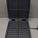 Waffle Iron for 4 Belgian Waffles, 1200W Waffle Maker with Non-stick Coating, Continuously Adjustable Browning