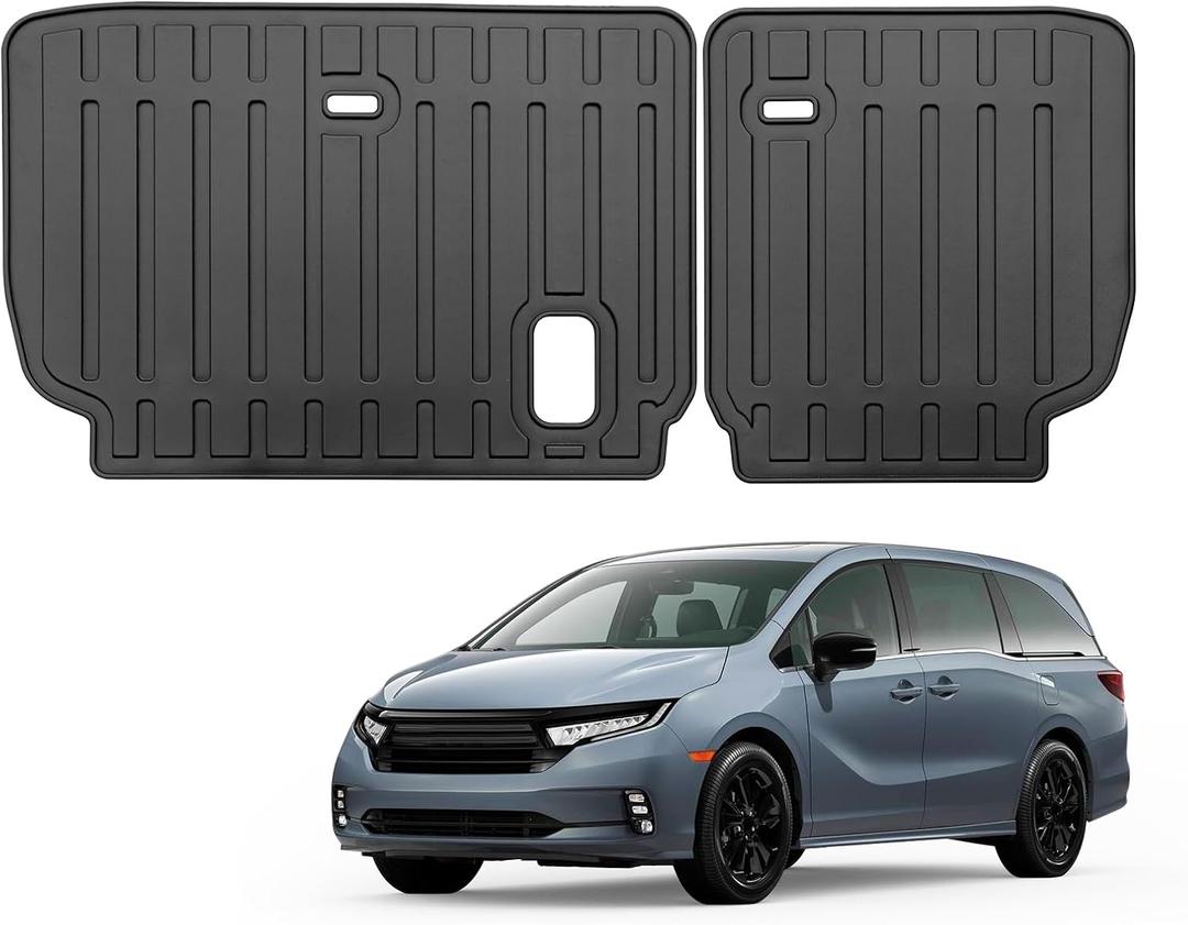Custom Fit for 2018-2024 2025 Honda Odyssey Mini Passenger Van 3rd Rear Seat Backrest Mats All Weather TPE Rubber Protection Mat (Backrest Mat)