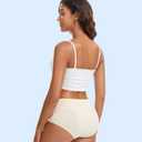 YESWEL Incontinence Underwear For Women, Reusable Washable Leak-proof Lightweight Briefs for Postpartum, Bladder Leak, 5 Pack (Beige, X-Large) (Beige, XL)