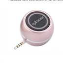 Mini Portable Speaker with 3.5mm Aux Input Jack, 3W Mobile Phone Line-in Speaker for iPhone iPad iPod Tablet Cell Phones, Gifting for Girls/Kids, Rose Gold