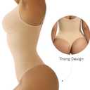 SHAPERX Women's Seamless Shapewear Bodysuit Tummy Control Body Shaper Waist Snatching Body Suit, Size S/M