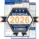 KIKIGO 2026 Georgia State & Federal Labor Laws Poster OSHA Bilingual Poster, 24" x 36"