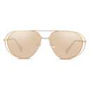 2 x YDAOWKN Retro Oversized Aviator Sunglasses for Women Men Gold Metal Trendy Aviators Sun Glasses