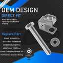 4-Piece Exhaust Manifold Hardware Kit with Flange Bolts & U-Nuts Compatible with 2004-2024 Chrysler Aspen Dodge Dakota Challenger Ram 1500 Jeep Wrangler Replaces 03442 6036734AA 6036684AA
