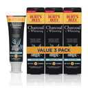 3 x Burt's Bees Toothpaste, Natural Flavor, Charcoal with Fluoride Toothpaste, Mountain Mint, 3 x 4.7oz