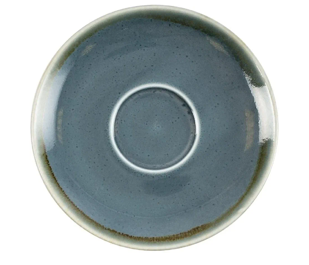 Kiln Cappuccino Saucer - Ocean - Porcelain 4 Piece