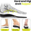 Welnove Plantar Fasciitis Shoe Insoles - High Arch Support Shoe Insert for Men & Women - Orthotics Inserts for Men & Women - Heel Spur Relief Products - XXL
