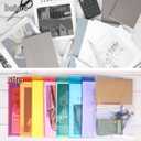 EOOUT 48 Pack Plastic Envelopes Poly Envelopes with Snap Closure, Clear Document File Folders, A4 Letter Size for School Home Work Office Organization, 8 Colors (Rainbow)