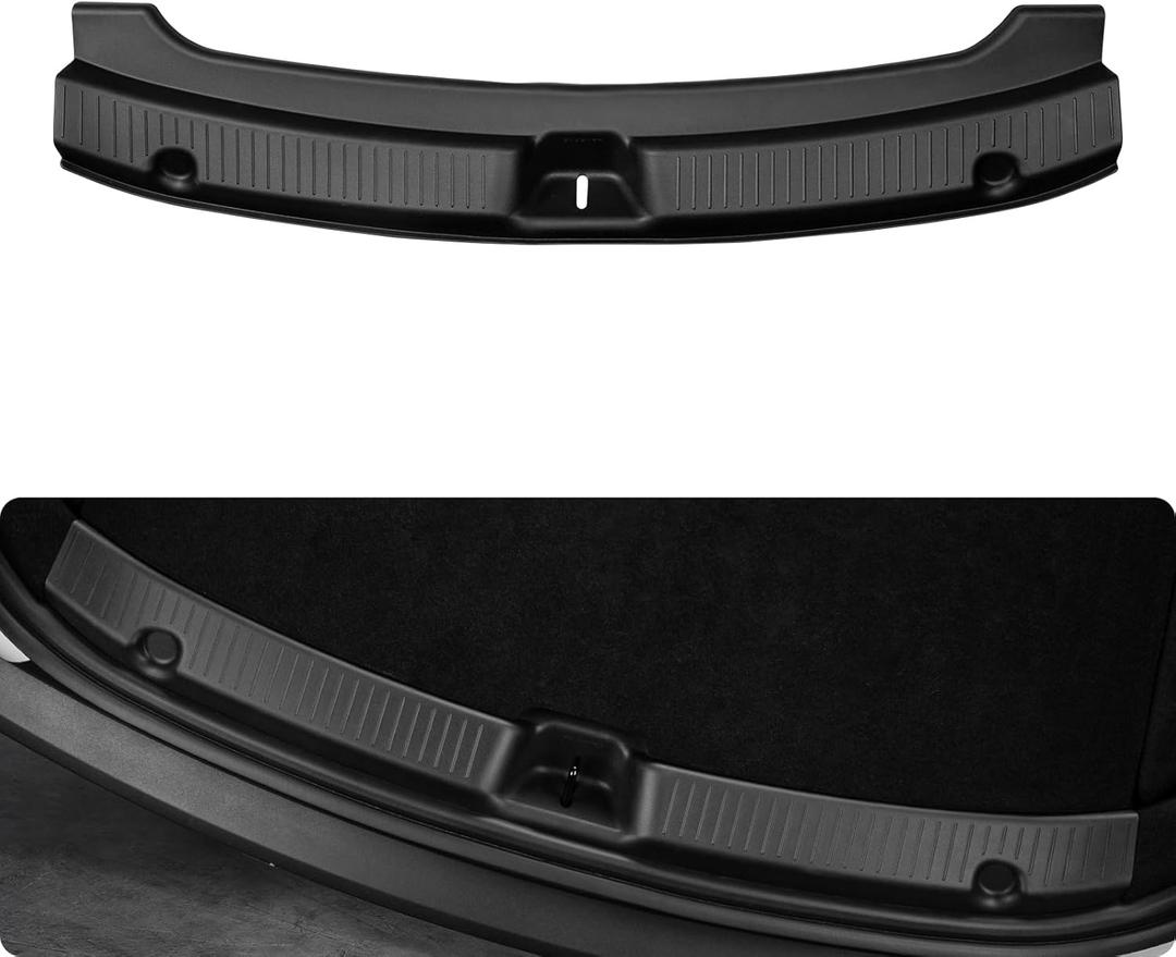 BASENOR 2025 2026 Tesla Model Y Juniper Rear Bumper Guard Protector, TPE Trunk Bumper Sill Cover for Model Y Interior Accessories OEM Black