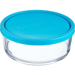 Bormioli Rocco Frigoverre Classic Glass 25.25 Ounce Round Container with Teal Lid