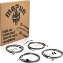 Mofun ABS Hydraulic Front Brake Line & Clutch Line Kit & Throttle by Wire Extensions Compatible with Harley Touring Road King Electra Road Glide 2021-2023, Fit 16"-18" Handlebar Black