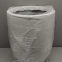 Kante 21.7" H Pure White Concrete Tall Planter, Large Outdoor Indoor Decorative Pot with Drainage Hole and Rubber Plug, Modern Round Style for Home and Patio