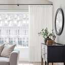 Beige White Pinch Pleated Extra Wide Curtain Panels 90 Inches Long 100 Wide Linen Curtain for Sliding Glass Door Semi Sheer Hooks Rings Privacy 90 Inch Length Drape for Living Room 100x90 1 Panel
