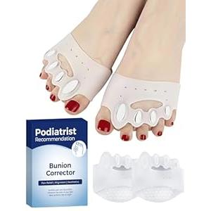 Habioer Upgraded Toe Separators & Toe Spacers for Women and Men - Podiatrist Recommended, Bunion Corrector, Foot Alignment and Pain Relief(1 Pair)