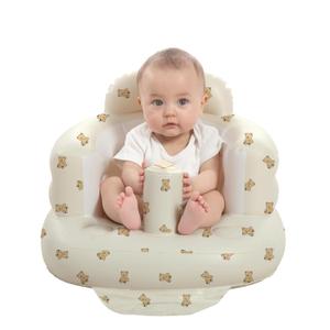 Inflatable Baby Seat for Babies 3-36 Months, Built in Air Pump Baby Chair Sit Me up Floor Seat for Baby, Bumbo Seat for Learning to Sit, Feeding, Camping (Bear Cub)