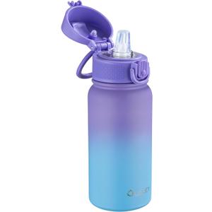 OLDLEY 12oz Kids Insulated Water Bottle, Stainless Steel, Leak-Proof, 355ml, School, Playdates, Active Kids, Daily Use (Cotton Candy)