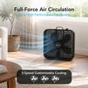 COMFORT ZONE 20-Inch Portable Box Fan with 3-Speed Control - Black
