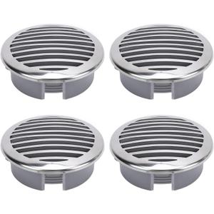 4PCS 4in Boats Airflow Vent Cover, 316 Stainless Steel ABS High Polished Grill Airflow Vent Cover, Marine Parts Air Outlet Cover for Yachts RVs