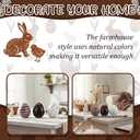 Amyhill 3 Pcs 3D Easter Egg Decorations Resin Rustic Farmhouse Eggs Table Centerpiece Vintage Easter Egg Tiered Tray Decor Tabletop Freestanding Gifts for Spring Party Gifts