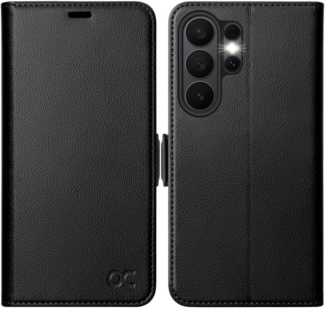 OCASE Compatible with Samsung Galaxy S26 Ultra Wallet Case, PU Leather Flip Folio Case with Card Holders RFID Blocking Kickstand [Shockproof TPU Inner Shell] Protective Phone Cover 2026, Litchi Black