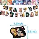 2 x Demon Slayer Party Pack - 38pcs Birthday Decorations with Banner, Toppers & Spiral