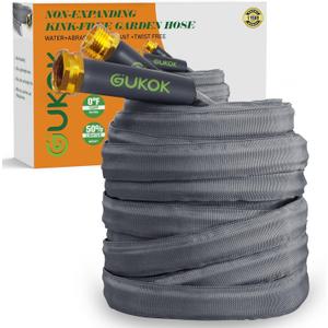 2024 Upgraded Non-Expanding Garden Hose 50ft,Flexible Ultra-Light Water Hose, Burst-Resistant, Lead-Free, Anti-Kink, High-Pressure, Ideal for All-Season Use