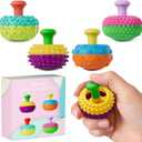 Silicone Thumb Rocker Fidget Toys for Kids Adults ,4PCS Stress Relief Sensory Toys for Autism ADHD Anxiety,Fun Textures Gadgets,Office Desk Toy,Stocking Stuffers for Women Men Teen Gifts