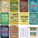 Chinco 100 Pcs Christian Notepad Mini Bible Verse Notebooks Religious Notepads Christian Gifts Rustic Inspirational Prayer Journals Small Pocket Notebook for Office Travel Supplies