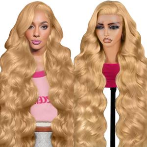 26 Inch Blonde Wig Human Hair 220% Density Honey Blonde Wigs Human Hair 13x4 Blonde Human Wig for Woman Body Wave Lace Front Wigs