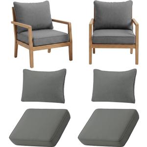 8pcs Outdoor Patio Cushion Covers Replacement, 24" Zippered Outdoor Cushion Covers Waterproof, UV Resistant & Washable Patio Furniture Cushion Covers Waterproof for Patio Sectional, Lght Grayi