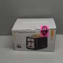 Toastmaster 2-Slice Toaster - Black with Stainless Steel - Kitchen Essential for Sandwich Bread & Breakfast Toast - Toaster with Wide Slots, High Rise Toast Lift & Cool-Touch Exterior