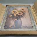 12x16 Picture Frame, HD Real Glass 12x16 Ornate Vintage Photo Frame, 12 by 16 Oil Painting Poster Frame with Vintage Silver Border and Distressed Rust-Like Finish, Horizontal & Vertical Display for Tabletop or Wall Decor (1 Pack）